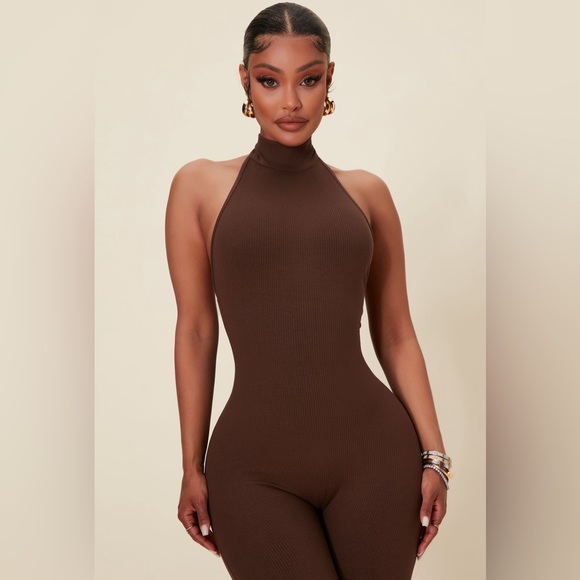 Fashion Nova Cassandra Light Snatched Jumpsuit - Brown - Picture 2 of 2